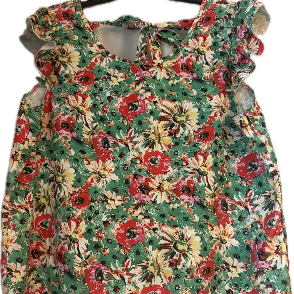 Floral Green Top from Temu- size L - Picture 2 of 3